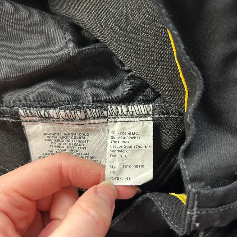 Caterpillar H2O Defender Pants Mens 36x34 Black Cargo Heavy Duty Utility Work